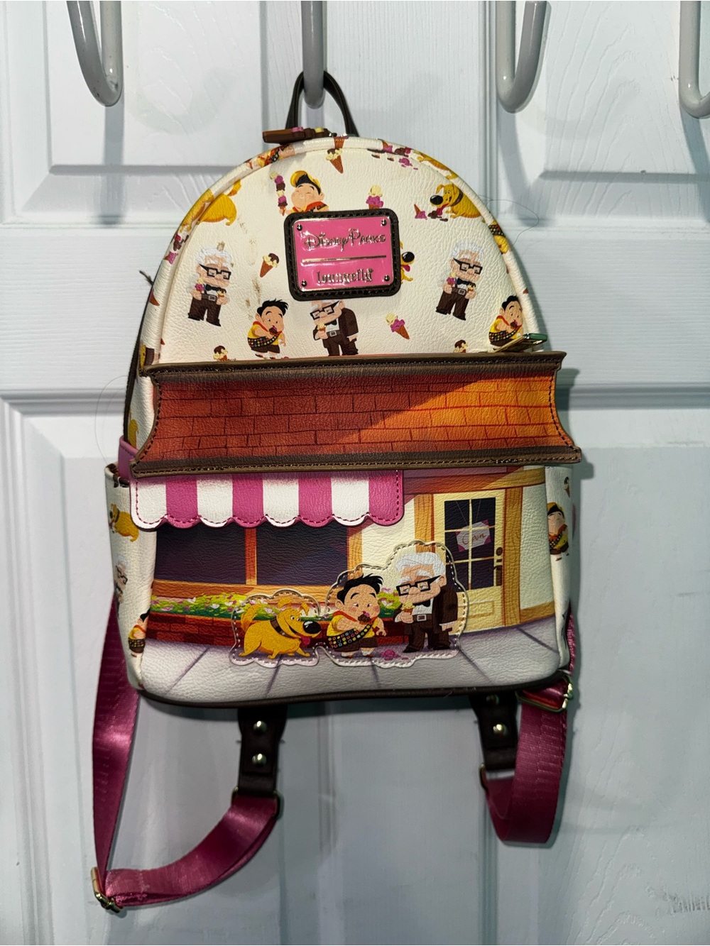Up loungefly Mini Backpack - Cream & Pink